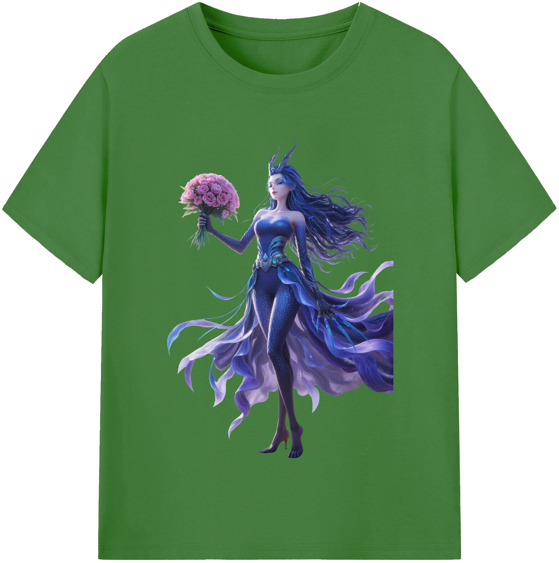 （画像用） Ne Zha 2 ナタ 魔童の大暴れ レディースカジュアルプリントTシャツ（綿100％）